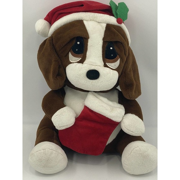 Dan Dee Sad Sam & Honey Plush 15 Inch Puppy Dog Holiday Christmas Stocking Santa - Picture 4 of 8